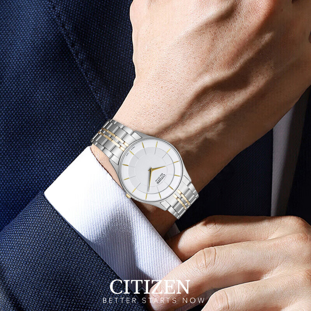 Đồng Hồ Nam Citizen Siêu Mỏng Dây Thép Không Gỉ AR3014-56A - Mặt Trắng (Sapphire)