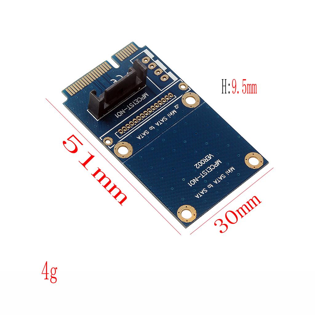 MSATA  PCI E SATA SSD to 7 Pin SATA Hard Drive Convert The Card Adapter with Screws