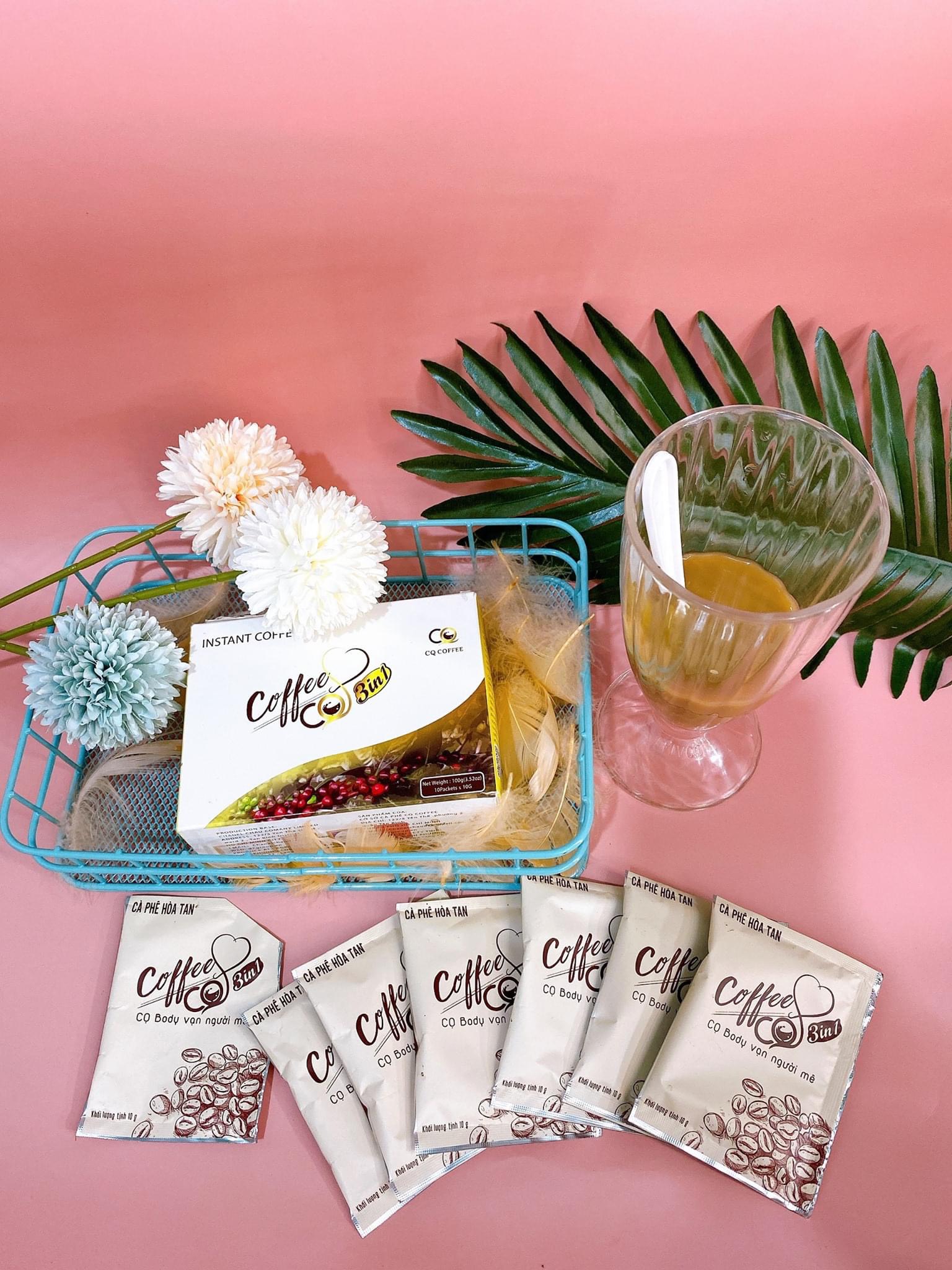 Combo 10 hộp CAFE HÒA TAN CQ COFFEE 3IN1 Thái Lan