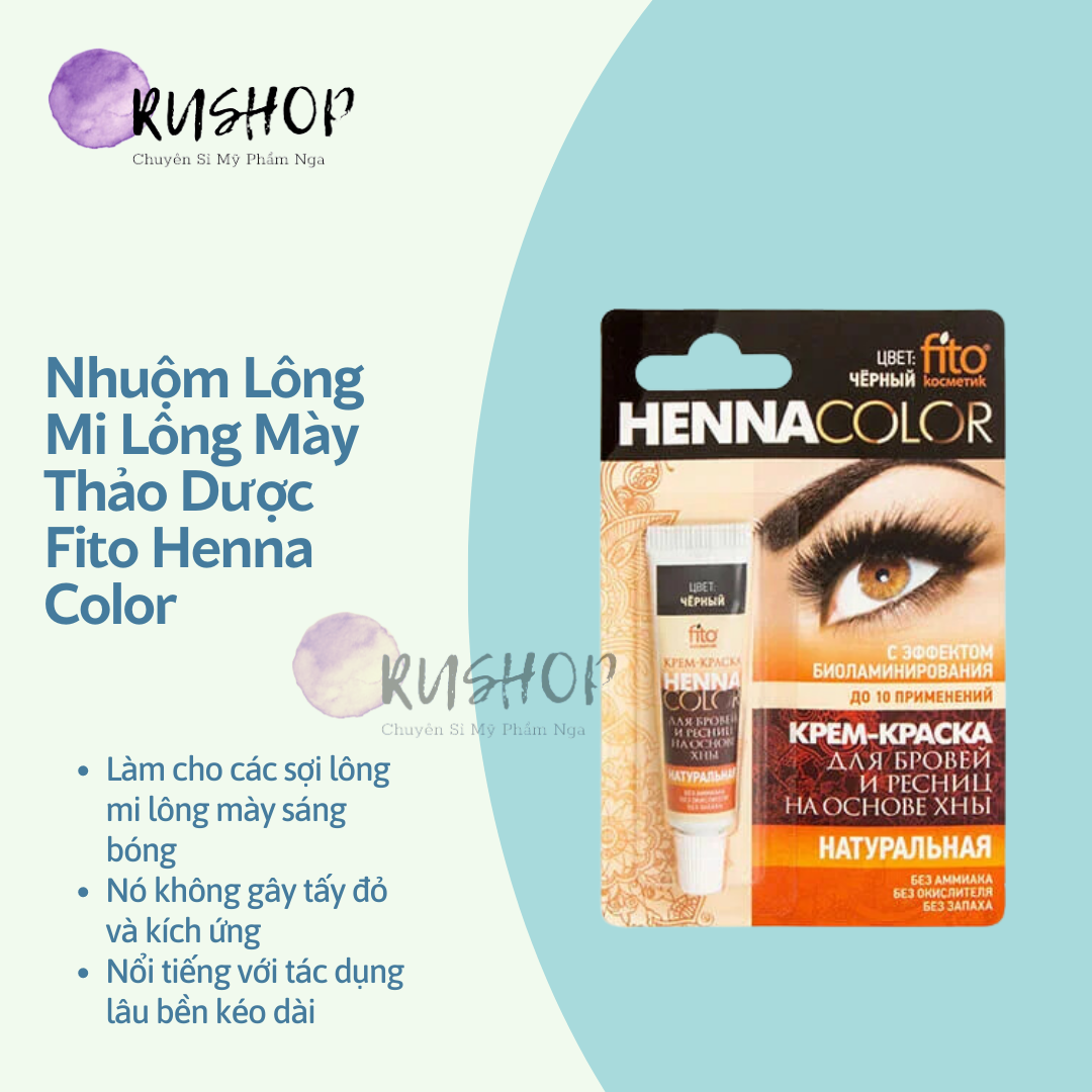 Nhuộm lông mi lông mày thảo dược Fito Henna Color