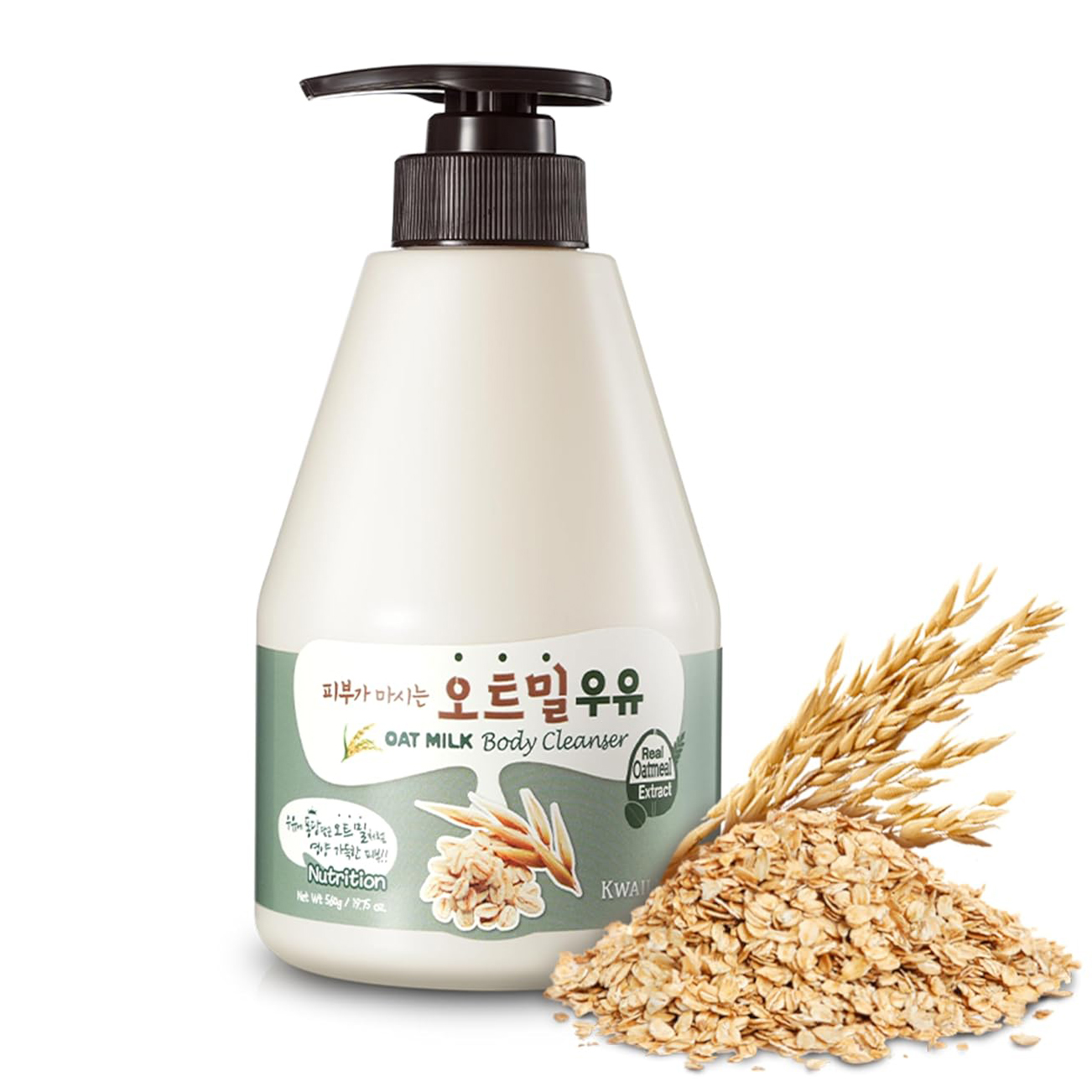 Sữa tắm lúa mạch dưỡng sáng da, dưỡng ẩm và mềm mịn Kwailnara Oat Milk Body Cleanser 560g