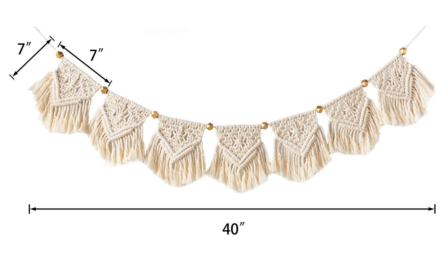 Trang trí Macrame Tường treo sang trọng Tapisserie dệt tường cho phòng khách Căn hộ Phòng ngủ Trang trí phòng cưới Trang trí nhà, 25cm x 100cm