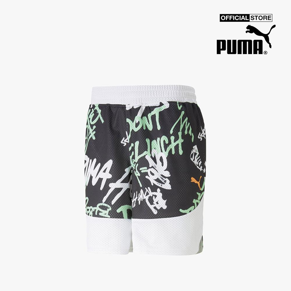 PUMA - Quần shorts tập luyện nam Jamboree Printed Basketball 539252