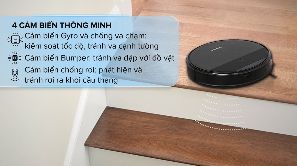Robot hút bụi lau nhà Samsung VR05R5050WK/SV - Hàng chính hãng