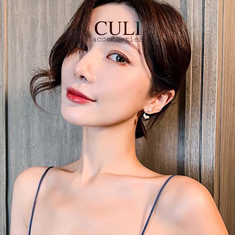Khuyên tai, hoa tai hình trái tim kết hạt trai xinh xắn phong cách Hàn Quốc HT620 - Culi accessories