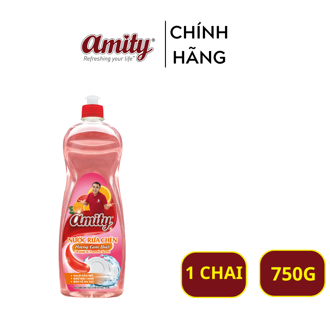 Nước rửa chén Amity chai 750g - Sản phẩm làm sạch hiệu quả