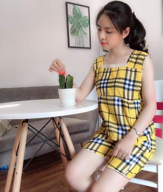 Đồ bộ mặc nhà, đồ ngủ Lanh lụa hàn sát nách siêu đẹp