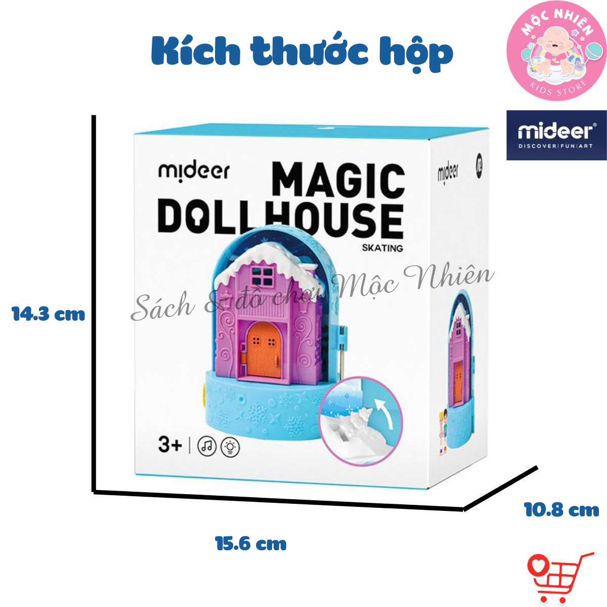 Nhà búp bê mini có âm thanh - Mideer Magic Dollhouse - Mô hình ngôi nhà kẹo ngọt cho bé gái từ 3 tuổi