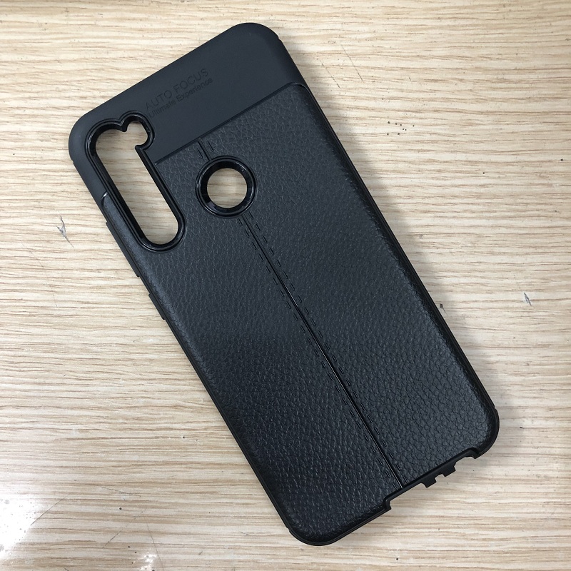 Ốp lưng silicon dẻo giả da Auto Focus cao cấp dành cho Xiaomi Redmi Note 8 - Hàng chính hãng