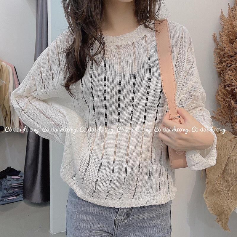 Áo len mỏng rút sợi