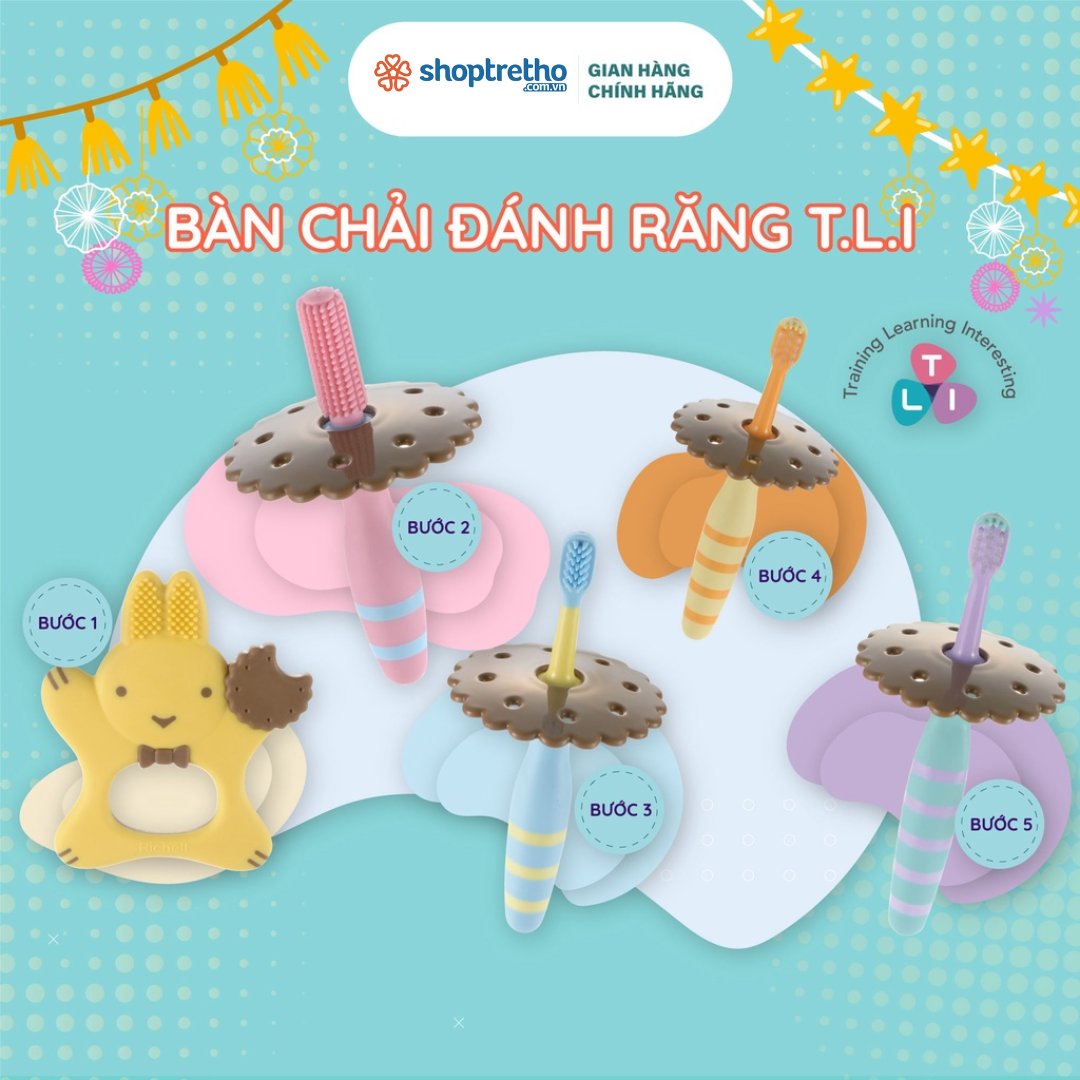 Bàn chải tập đánh răng trẻ em TLI Richell Nhật Bản | Baby