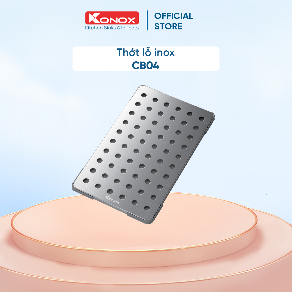 Thớt lỗ Inox KONOX - Cutting Board CB04