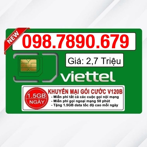 Sim Viettel số đẹp - Hàng chính hãng - 098.7890.679