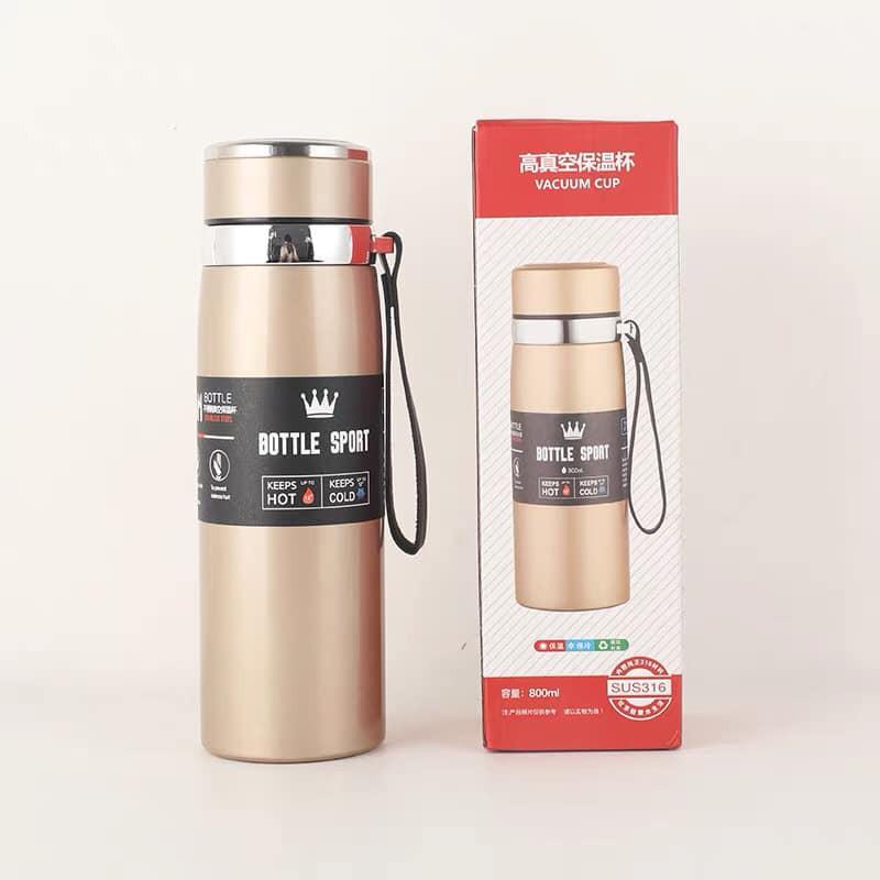 Bình Giữ Nhiệt Inox 304 Giữ Nhiệt Nóng Lạnh Inox 304 Không Gỉ An Toàn Tiện Lợi Dung Tích 800ml Cao
