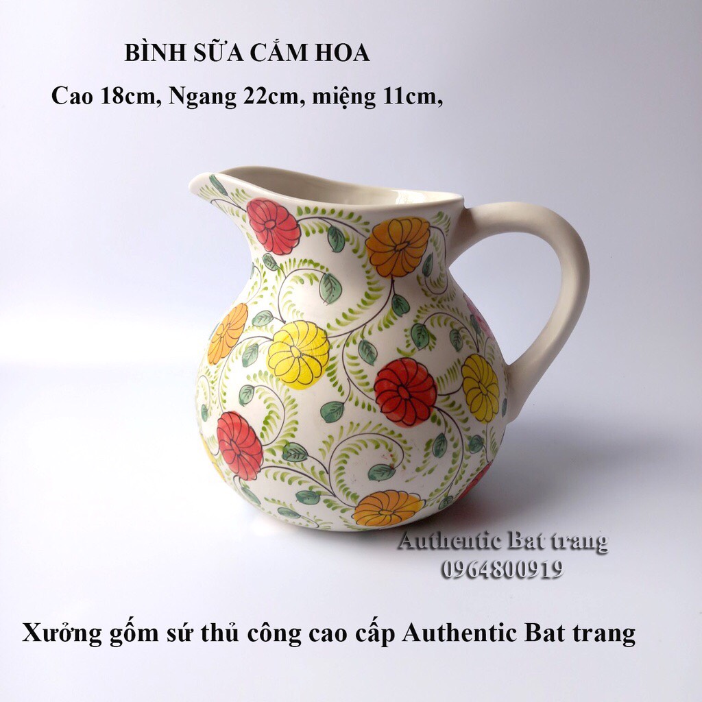 BÌNH CẮM HOA, PHONG CÁC CHÂU ÂU - HỌA TIẾT HOA DÂY ĐỘC ĐÁO Gốm sứ bát tràng chính hãng 100%
