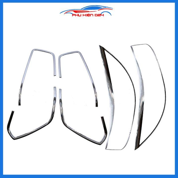 Ốp viền đèn pha hậu mạ crom Kia Sedona chống trầy trang trí bảo vệ xe