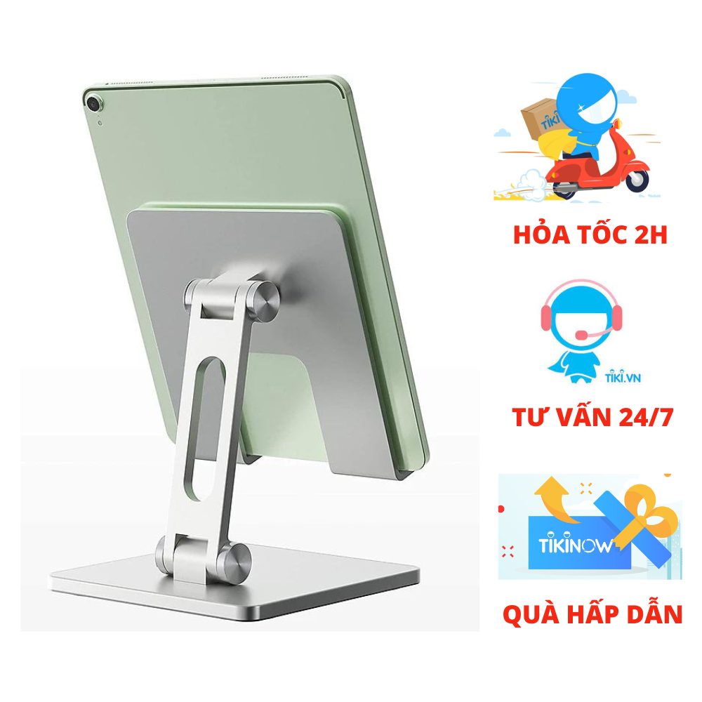 Giá đỡ Ipad mawa D2 kiêm giá đỡ điện thoại, kệ đọc sách, chất liệu hợp kim nhôm chắc chắn ,Giao màu ngẫu nhiên -Hàng chính hãng