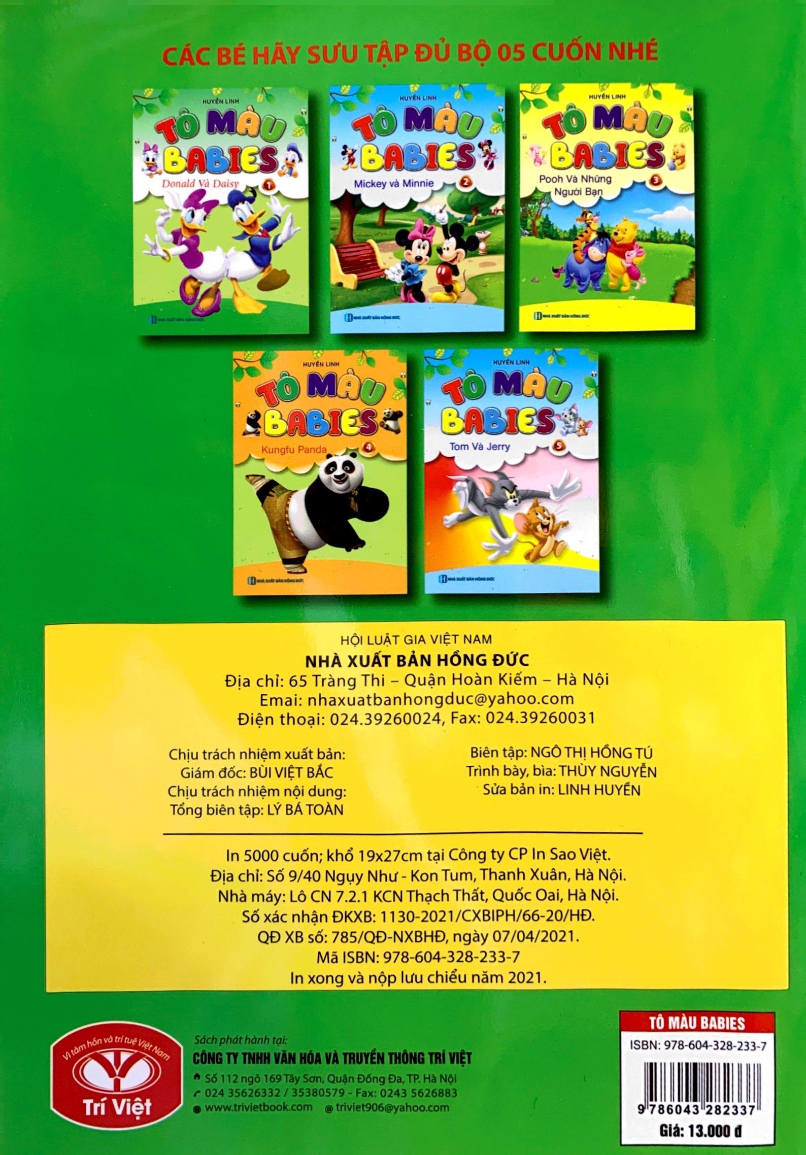 Tô Màu Babies 1 - Donald Và Daisy