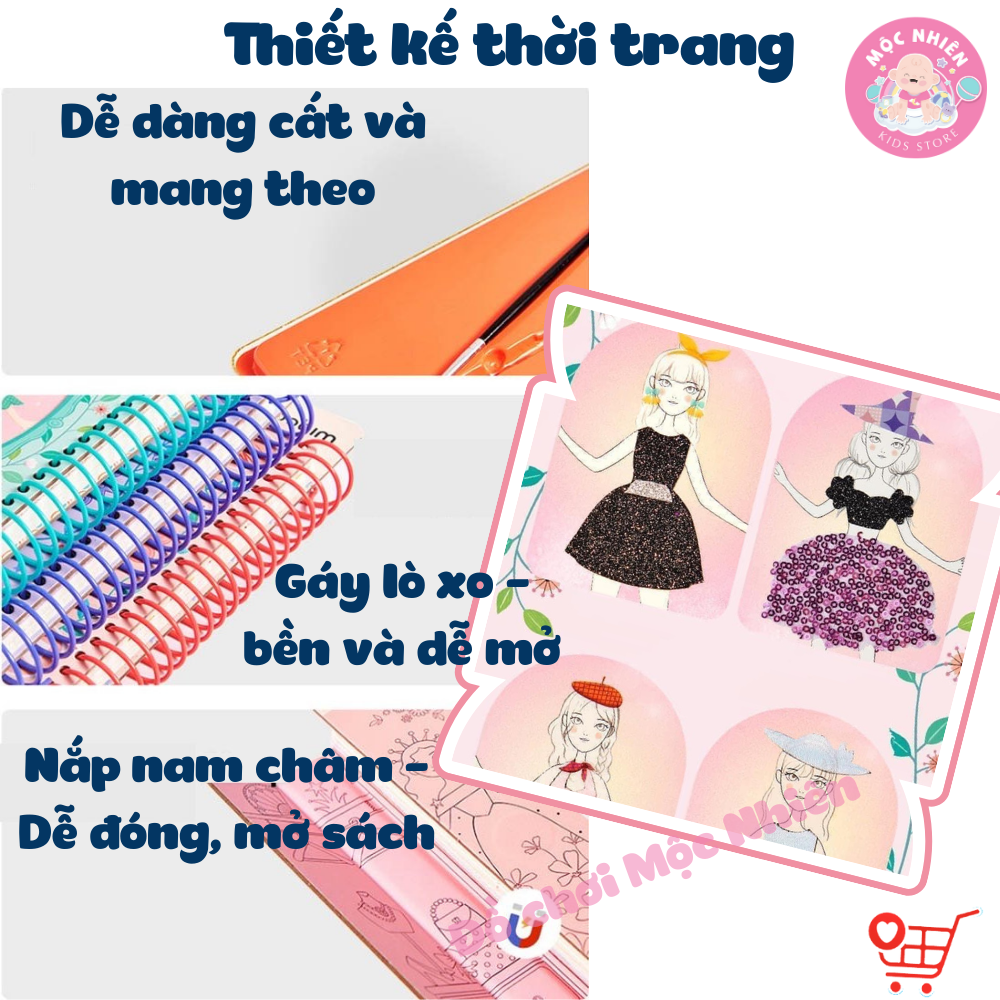 Đồ chơi Thiết Kế Thời Trang và Tô Màu Nước Công Chúa - Mideer Little Designer