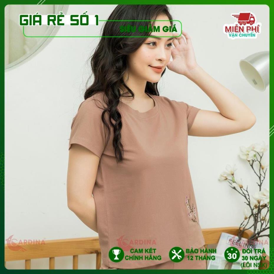 Đồ bộ đùi nữ thêu hoa chất Cotton sợi Tre Bamboo -