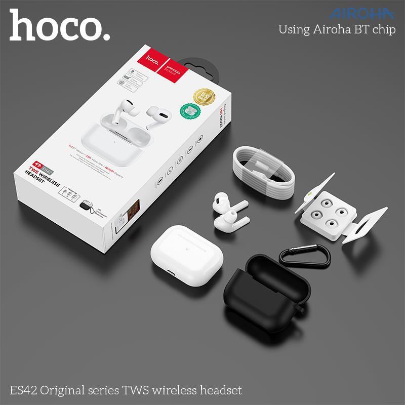 Tai nghe Bluetooth Hoco ES42 (sạc ko dây,pop-up,định vị) - Hàng Chính hãng