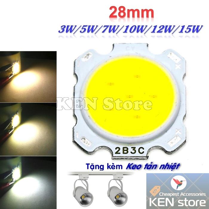 Bóng led 3W 5W 7W 10W 12W 15W đường kính 28mm