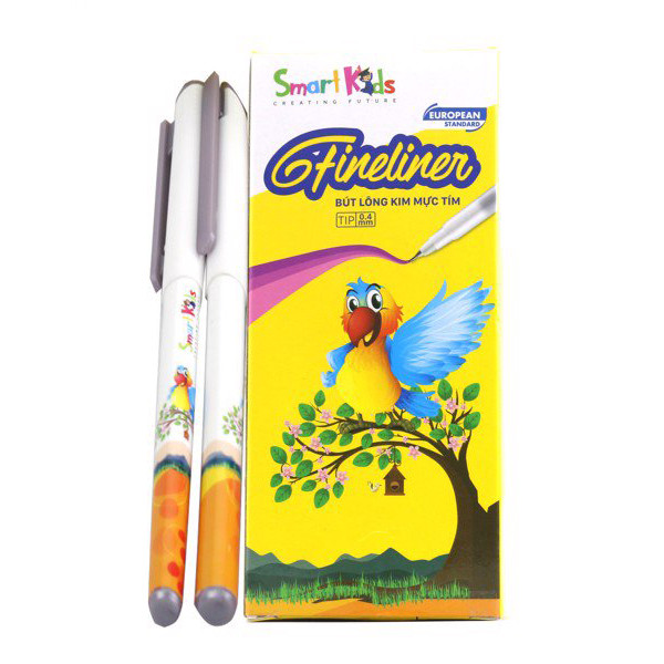 Combo 6 Bút lông kim Smartkids Fineliner mực tím SK-FL001PP