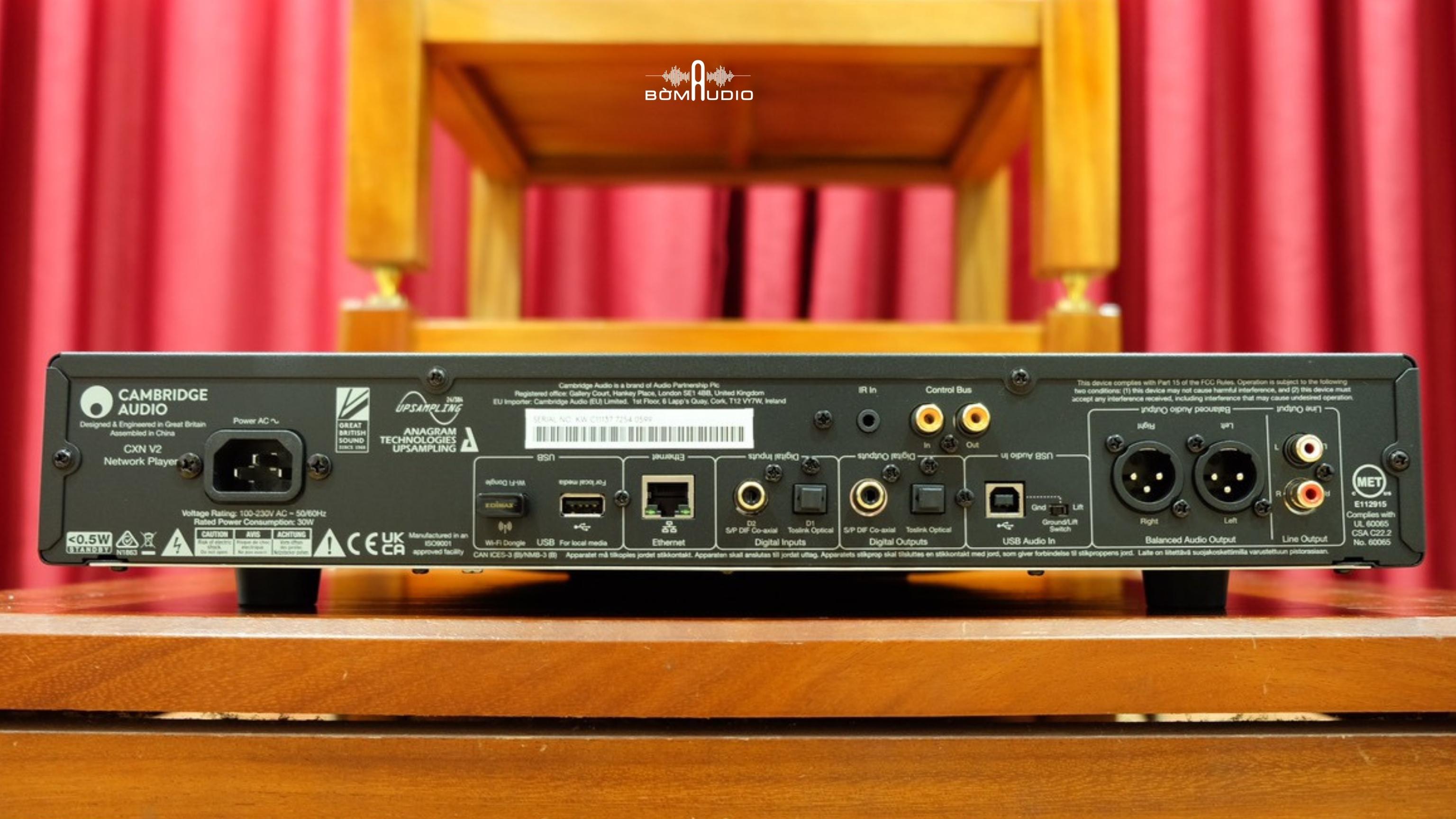 CAMBRIDGE AUDIO CXN V2 | DAC MUSIC SERVER | Giải Mã 384kHz / 24bit - Hỗ Trợ FLAC, ALAC, WAV, AIFF, MP3, WMA, AAC, Ogg - Phát Nhạc Ổ Cứng - Kết Nối Wifi Nghe Đa Phòng - Stream Nhạc Trực Tuyến: Spotify, Airplay, Internet Radio | Hàng Chính Hãng _ Mới 100%