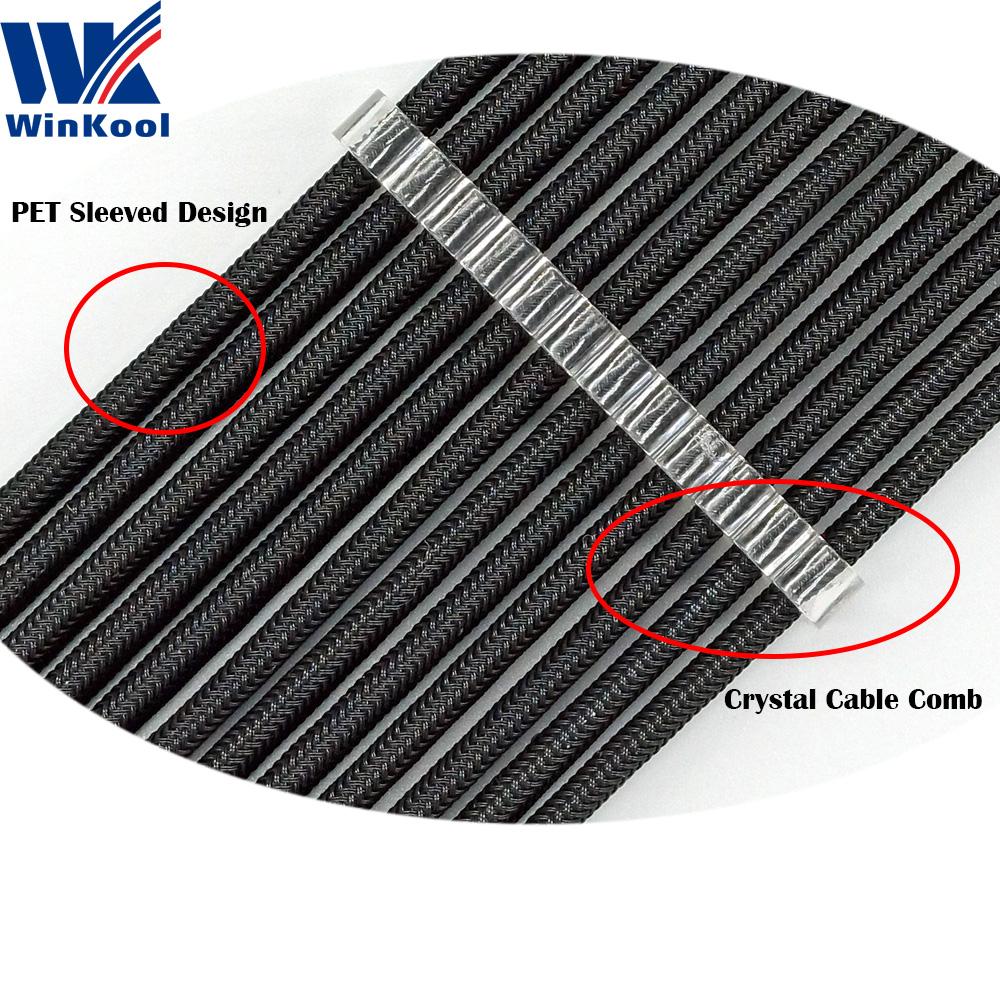 Winkool PCI-E 8PIN 18AWG màu tinh khiết nam sang nữ mở rộng cáp điện sẵn có cáp kết hợp các tùy chọn đa màu