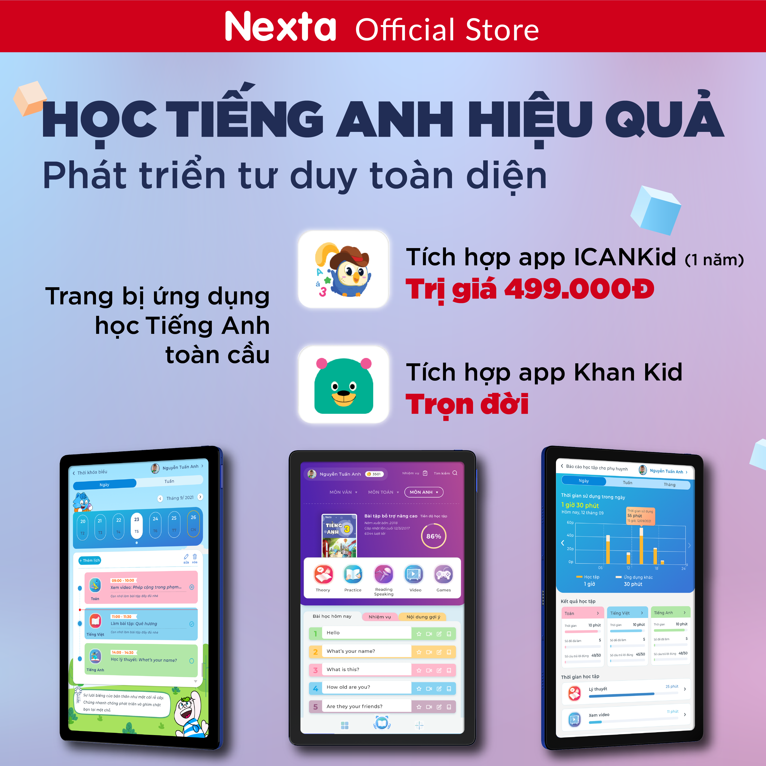 Máy tính bảng Nexta Smart Study 1 - Hàng Chính Hãng