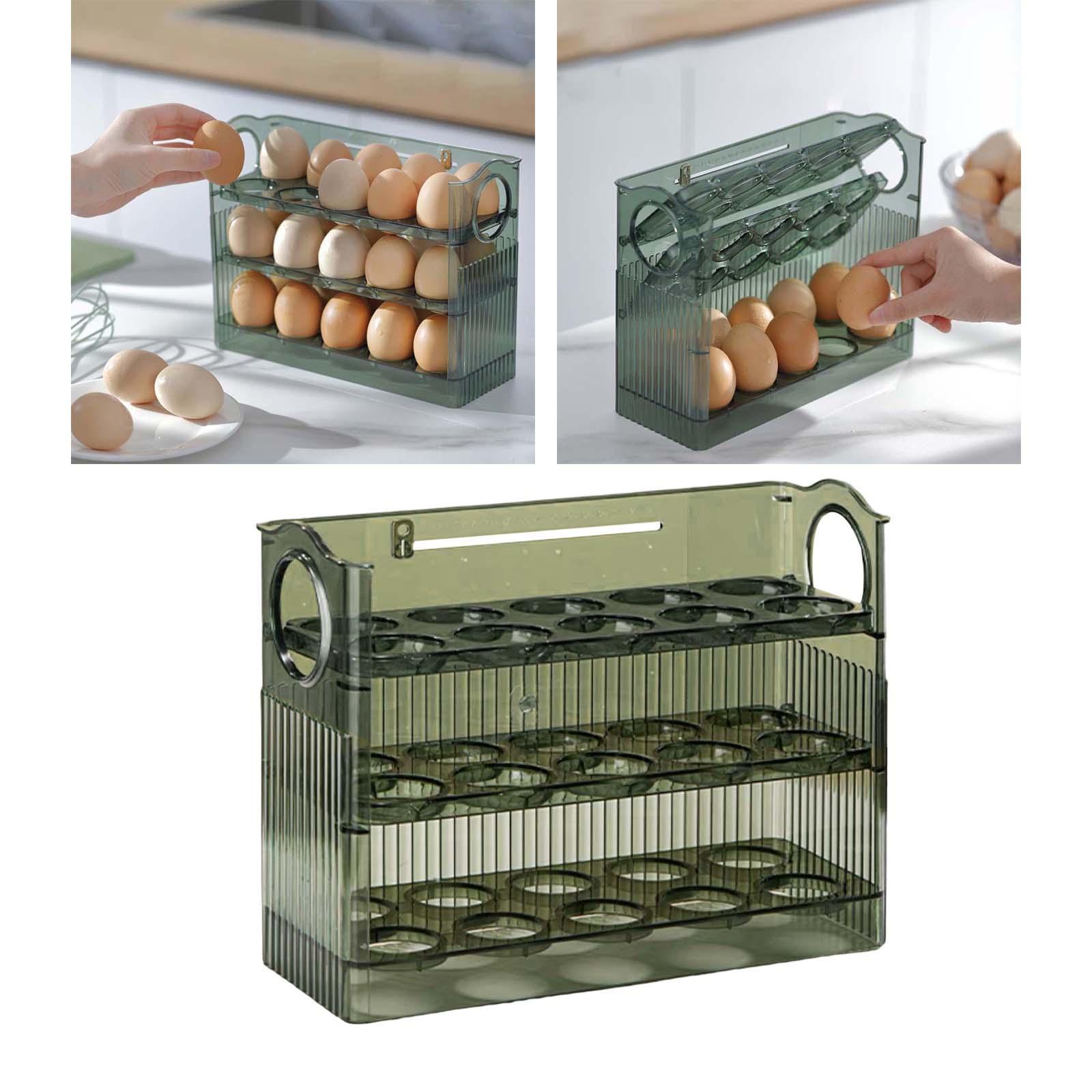 Egg Holder for Fridge,3 Layer  Fridge Egg Tray Container,Kitchen Countertop Fresh Egg Storage Container