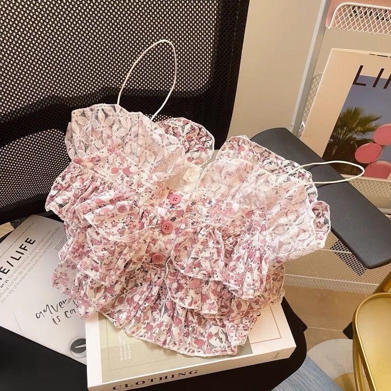 ÁO HAI DÂY BÁNH BÈO TIỂU THƯ HOA NHÍ