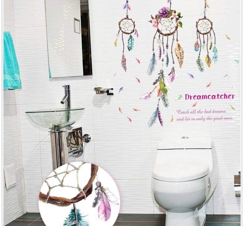 Decal dán tường đôi chuông gió