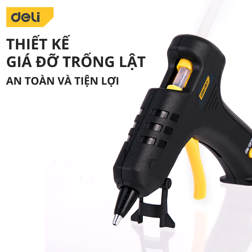 Súng Bắn Keo Deli Cao Cấp Công Suất Lớn 40W - keo 7mm - Nhỏ Gọn, An Toàn Sử Dụng - Thiết Kế Hiện Đại - DL402040/DL2540