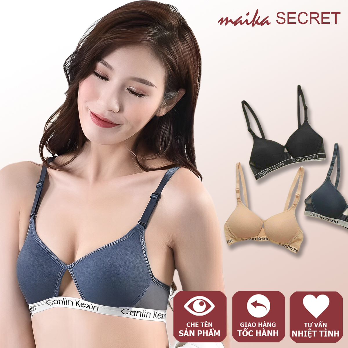 Áo lót nữ CANLIN KEXIN đệm nầy siêu nâng ngưucj - Áo lót CK không gọng 106