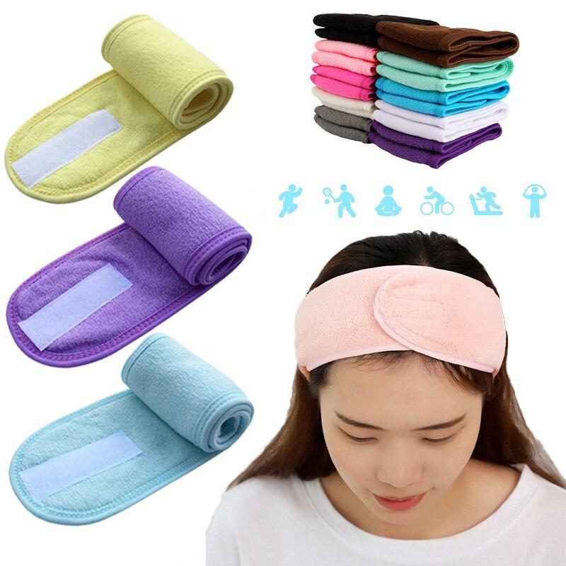 Adjustable Sports Headband Sweatband Yoga Spa Bath Shower Makeup Wash Face Cosmetic Hairband for Women Make Up Accessories