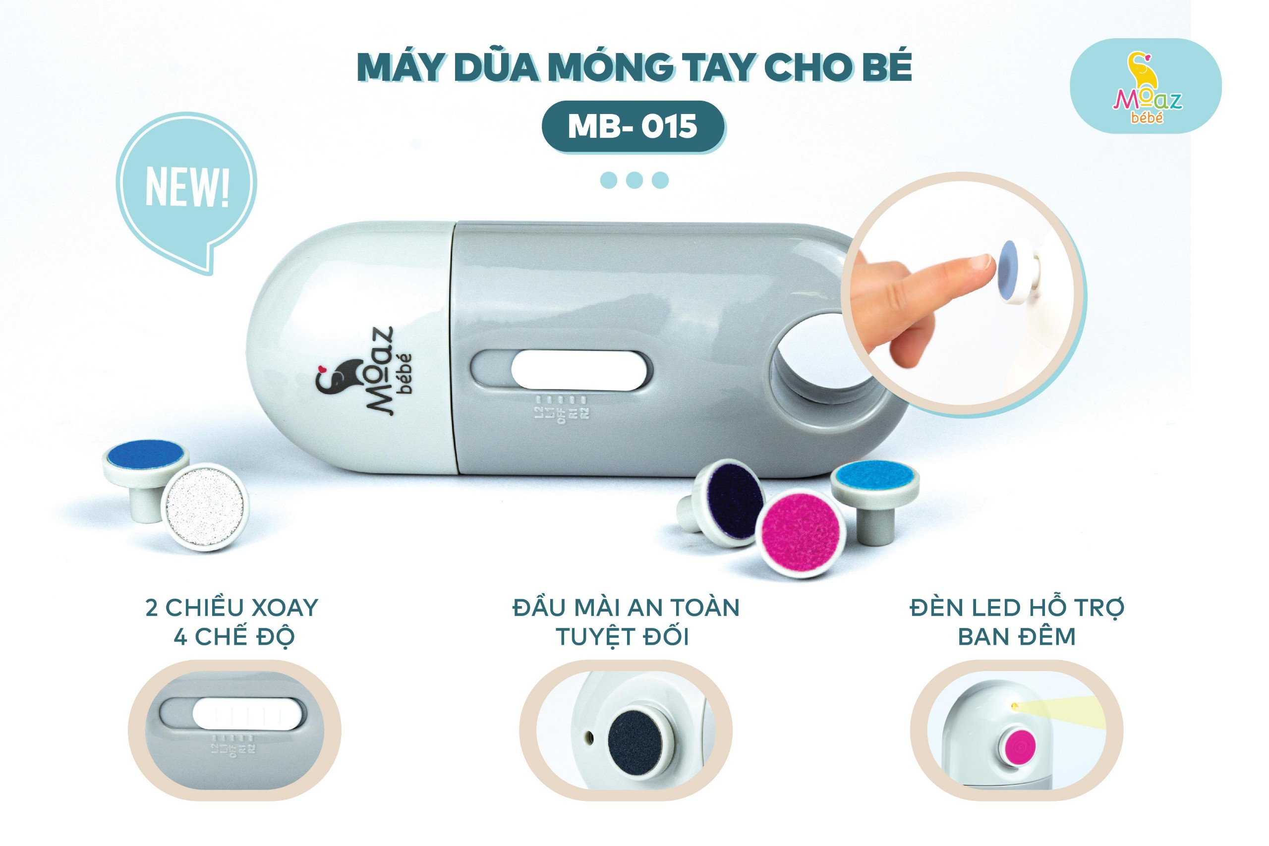 Máy dũa móng tay Moaz Bébé MB-015