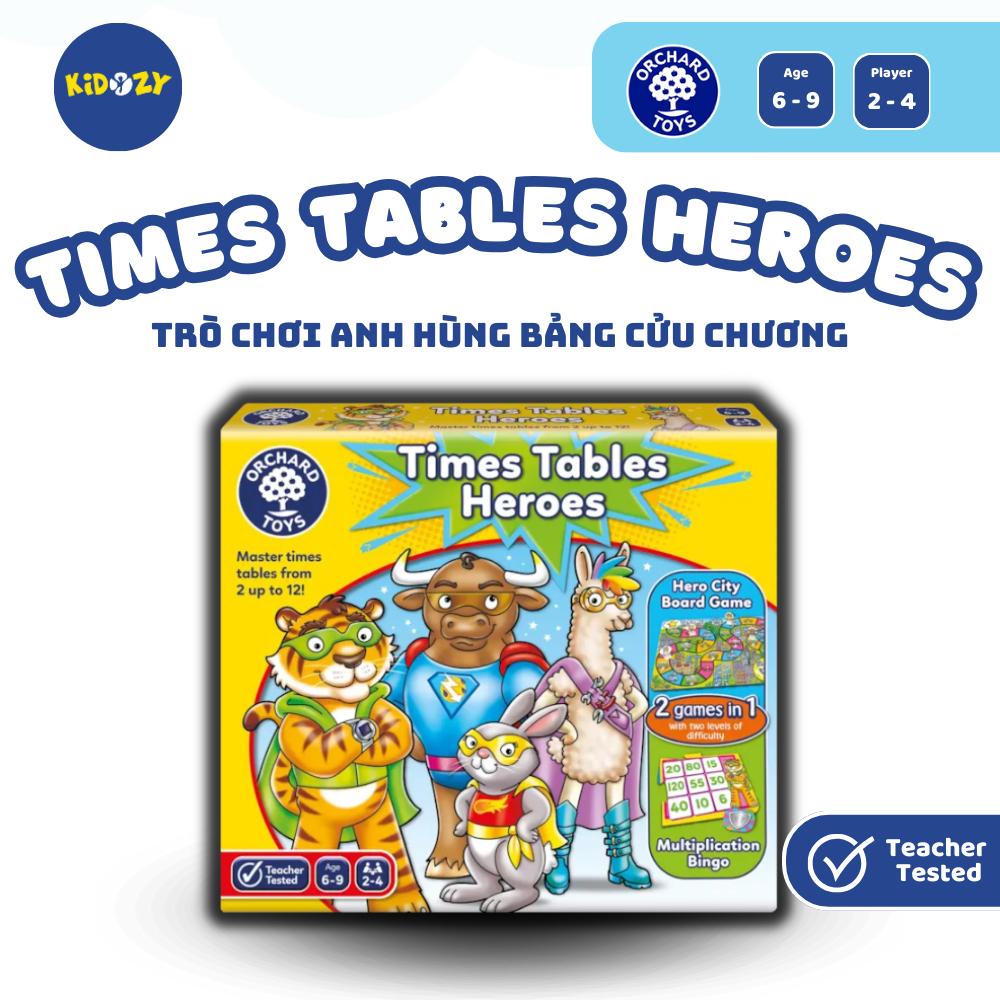 Trò chơi trí tuệ Times Tables Heroes - Orchard Toys phát triển trí tưởng tượng &amp; học bảng cửu chương
