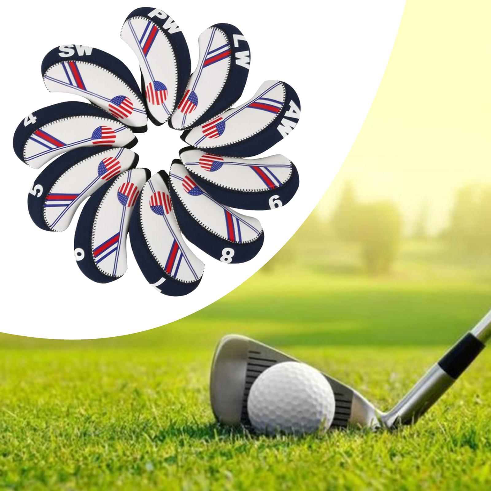 10x Golf Iron Headcover Set Golf Club Head Cover Golfer Gift Fits All Brands
