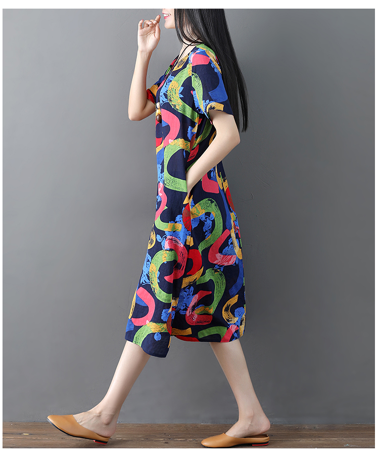 Đầm linen dáng Suông Dài, Váy thiết kế xẻ tà 2 túi sang chảnh Haint Boutique Da179