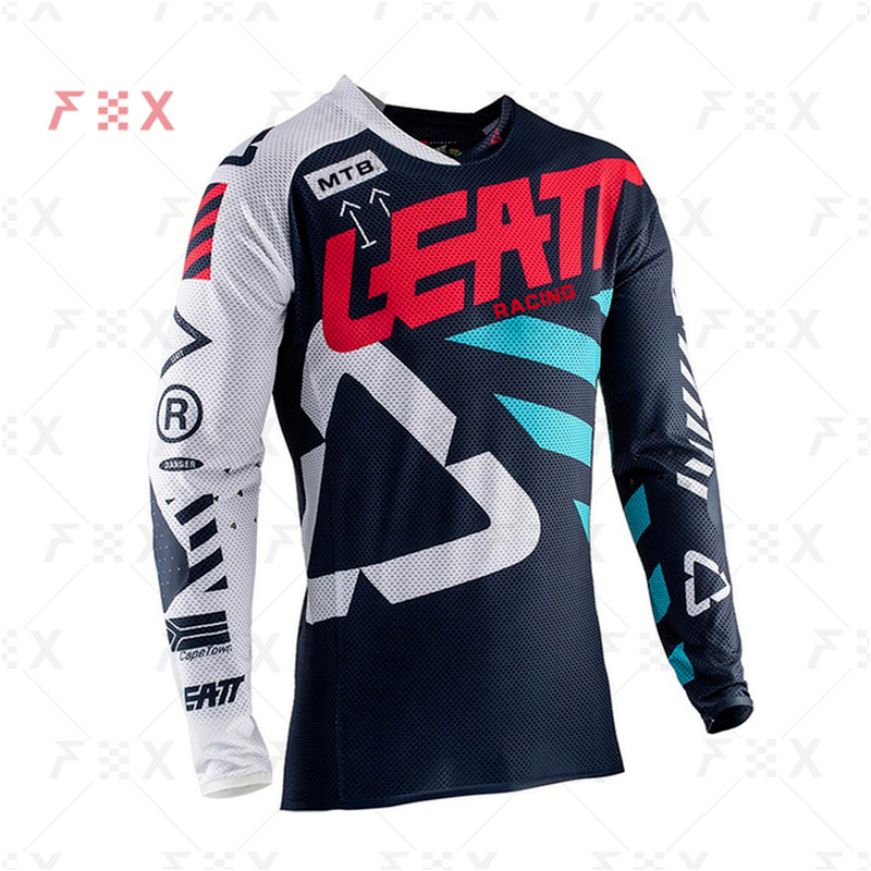 Nam Xuống Dốc Áo Xe Đạp MTB Áo Sơ Mi Offroad DH Xe Máy Jersey Cảo Tháo Quần Áo Thể Thao Xe Đạp Đua Mtb Leat Racing Color: 8 Size: XS