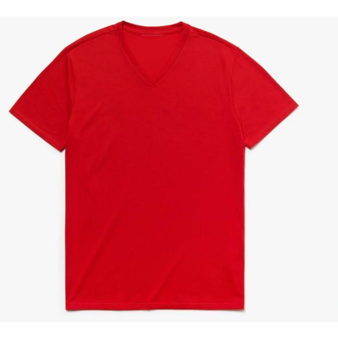 Áo thun nam body cổ tim vải cotton thun lạnh mịn mát có hình thật
