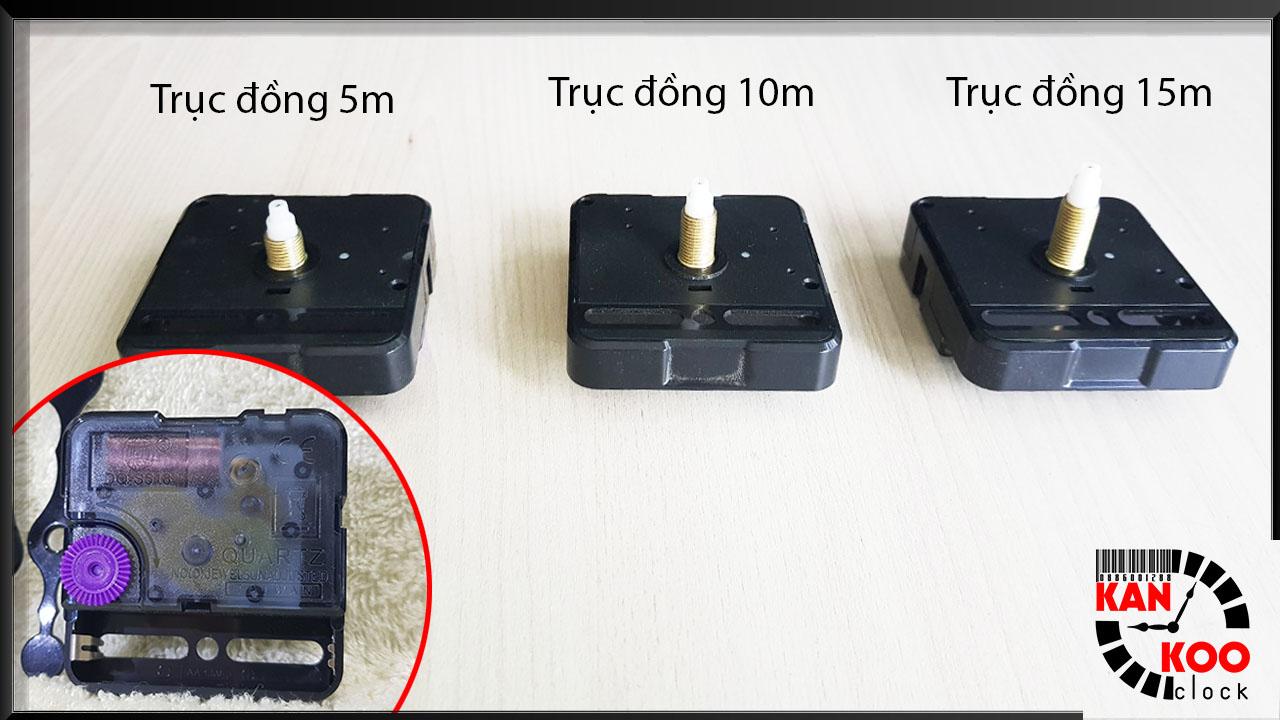 Máy đồng hồ treo tường kim trôi TAIWAN DQS518/1288 trục đồng dài dài 15mm, 10mm, 5mm bảo hành 24 tháng