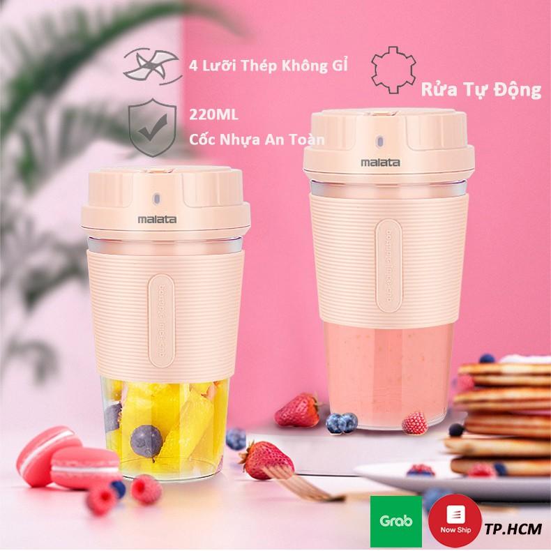 Máy Xay Sinh Tố Mini MALATA 220ml Có Sạc Pin USB - Hàng chính Hãng Bảo Hành 12 Tháng