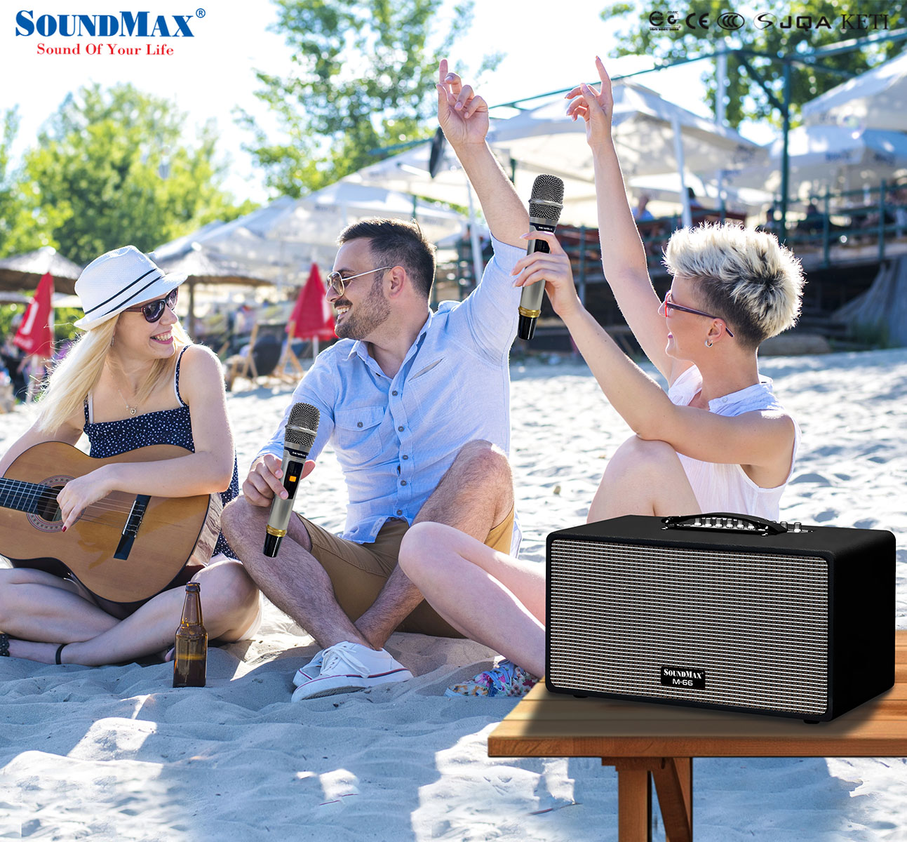 Loa Di Động Bluetooth Soundmax M-66 - Hàng Chính Hãng - Bảo hành 12 tháng