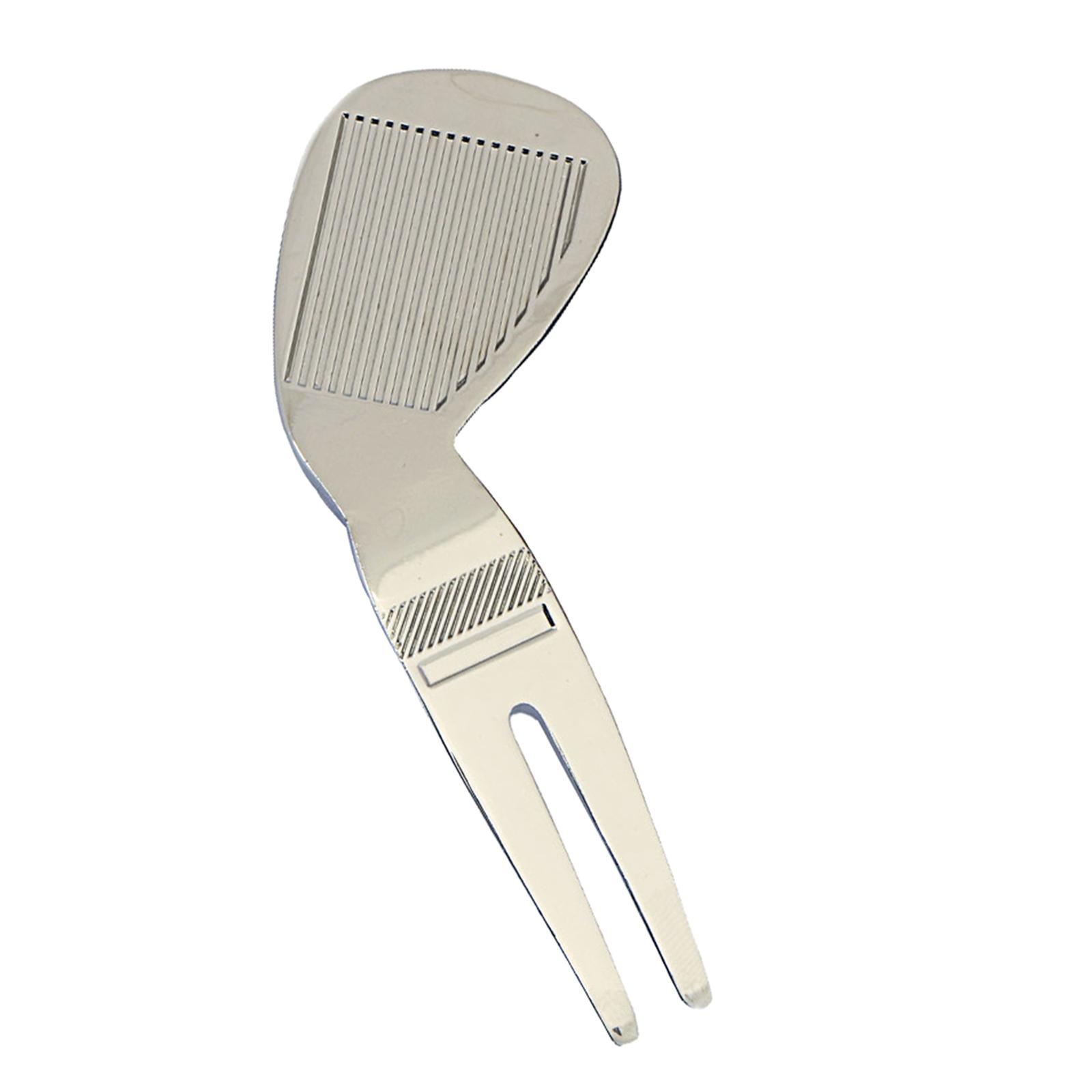 2-3pack Lightweight Golf Putting Green Repair Tool Divot Fork Pitchfork Silver
