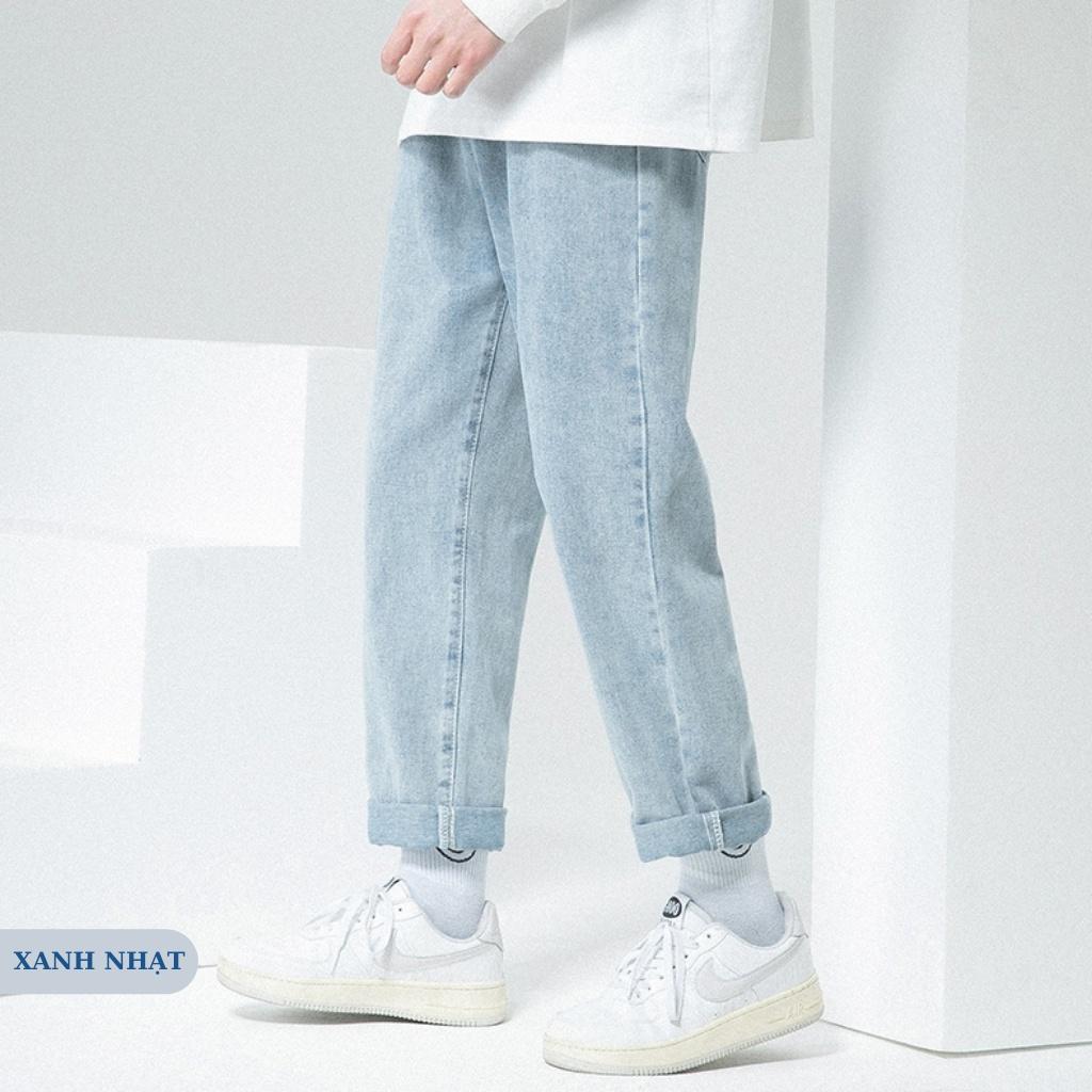 Quần jean nam baggy PATADO ống suông rộng vải jeans cao cấp mã TR01