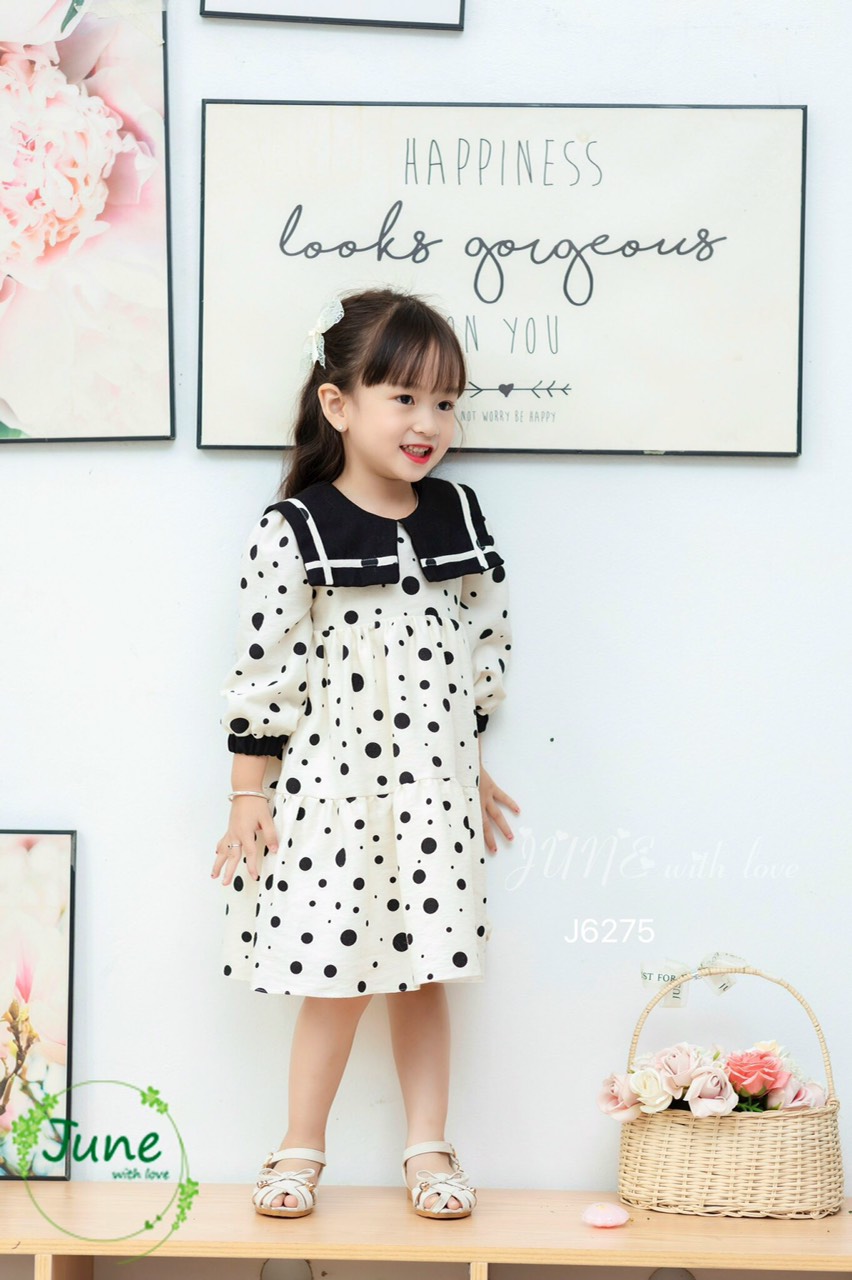 Váy nhung bé gái 1-10 tuổi