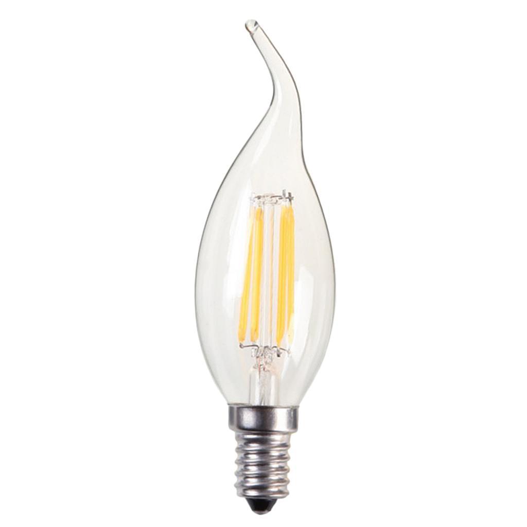 LED Filament Candle Light Bulb For Chandelier Ceiling Light A-Warm White 2W