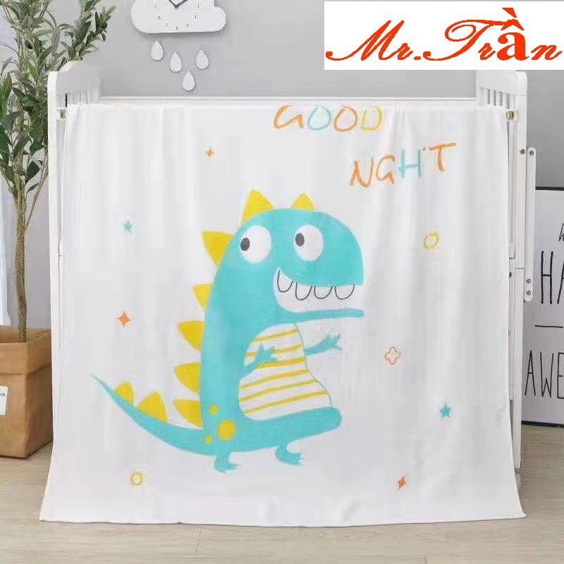Chăn lụa điều hòa sợi tre siêu đẹp, chăn đắp mùa hè cho bé mang đi học kích thước 110x110 cm